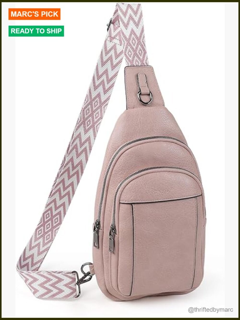 Small Leather Crossbody Sling Bag with Adjustable Strap for Travel